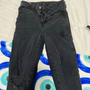American Eagle Black Ripped Knee Skinny Jeans